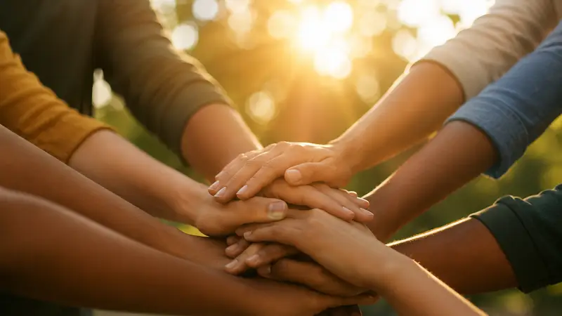 Hands together